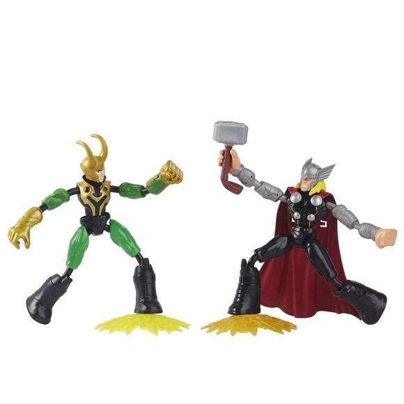 Marvel Avengers Bend and Flex Thor Vs Loki Figures NWT - Picture 3 of 3